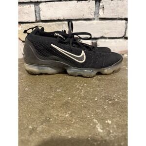 Nike Air VaporMax Womens 8.5 Black Running Sneakers Flyknit Shoes Knit Air